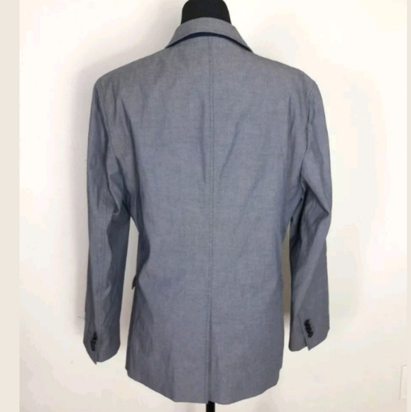 *SOLD* Banana Republic Men's Chambray Blue Blazer - Picture 4 of 8